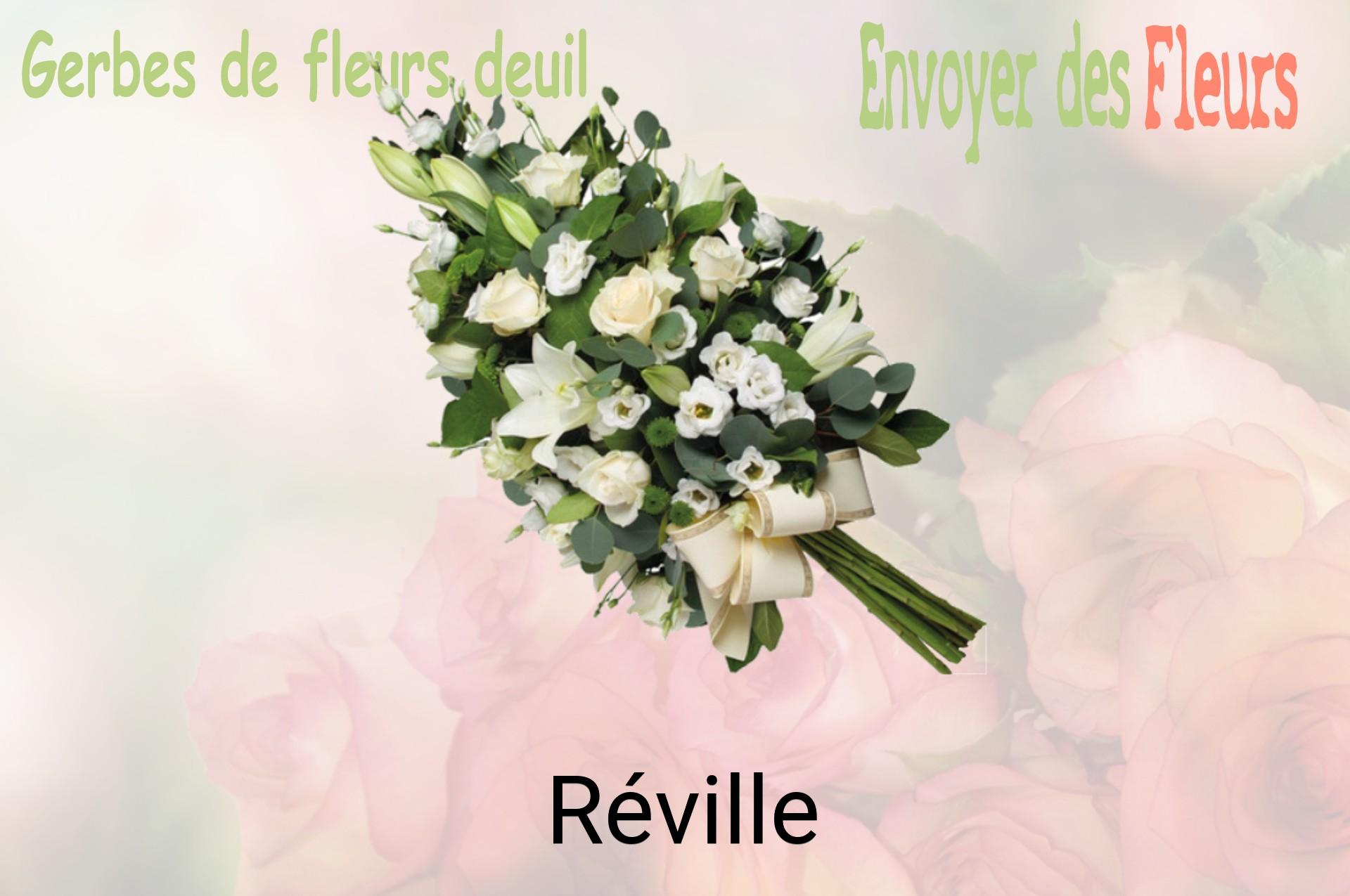 Gerbe de fleurs de deuil livrée à Réville